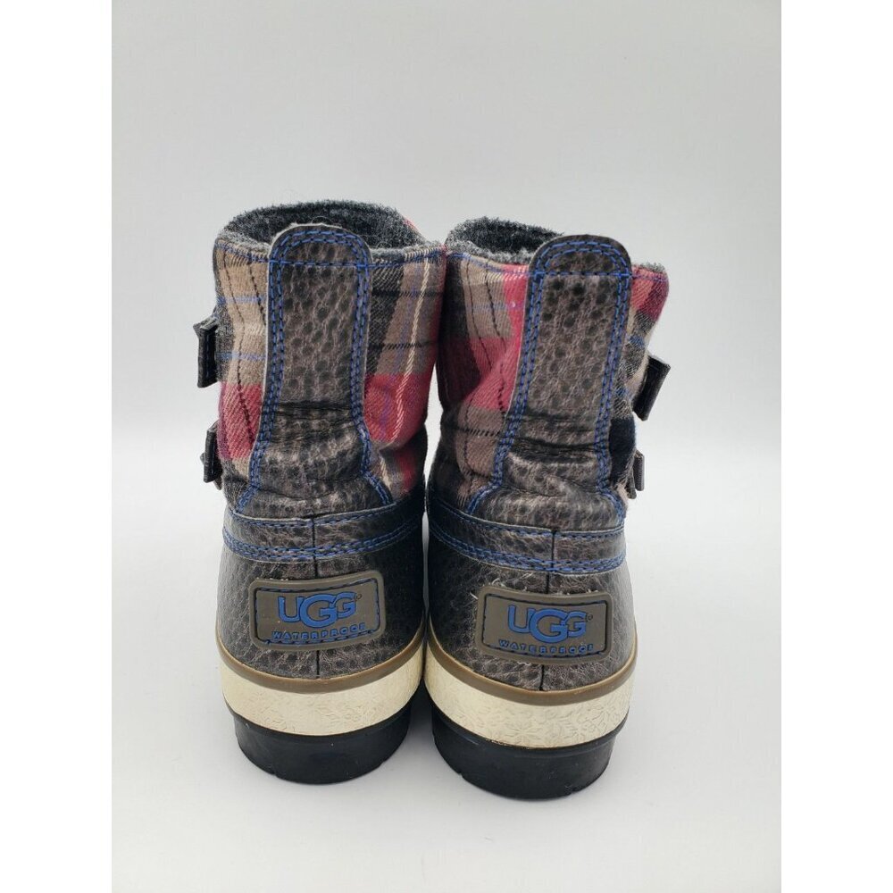 UGG Marais Plaid Waterproof Wool Lined Pull On Boots 1001797 Women's Size 8 WARM - Picture 2 of 9